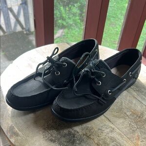 Classic Sperdy Black Boat Shoes